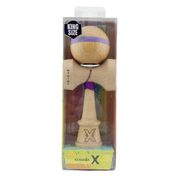 «kendama super sticky x original», rulment metalic, ața 62/65 cm, king size 7.5 x 6 x 18 cm, mov 3