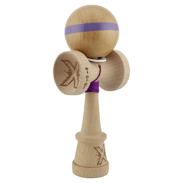 «kendama super sticky x original», rulment metalic, ața 62/65 cm, king size 7.5 x 6 x 18 cm, mov 4