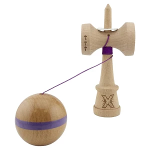 «kendama super sticky x original», rulment metalic, ața 62/65 cm, king size 7.5 x 6 x 18 cm, mov Thumbnail 9