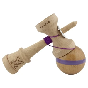 «kendama super sticky x original», rulment metalic, ața 62/65 cm, king size 7.5 x 6 x 18 cm, mov Thumbnail 8