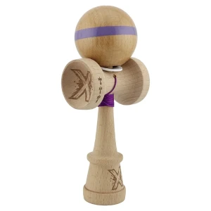 «kendama super sticky x original», rulment metalic, ața 62/65 cm, king size 7.5 x 6 x 18 cm, mov Thumbnail 4