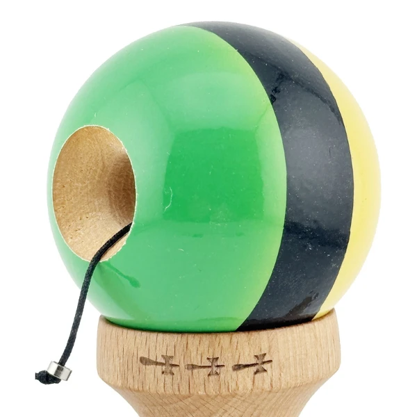 "kendama x original", profesionala, flippy, rulment metalic, ața 55 cm, ultra aderent, cupe mari, 7 x 6 x 18 cm, tricolor 8