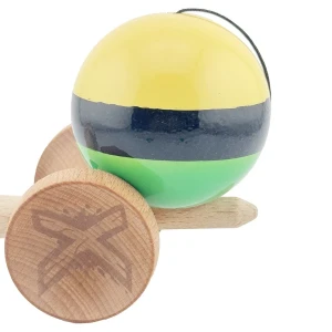 "kendama x original", profesionala, flippy, rulment metalic, ața 55 cm, ultra aderent, cupe mari, 7 x 6 x 18 cm, tricolor Thumbnail 7