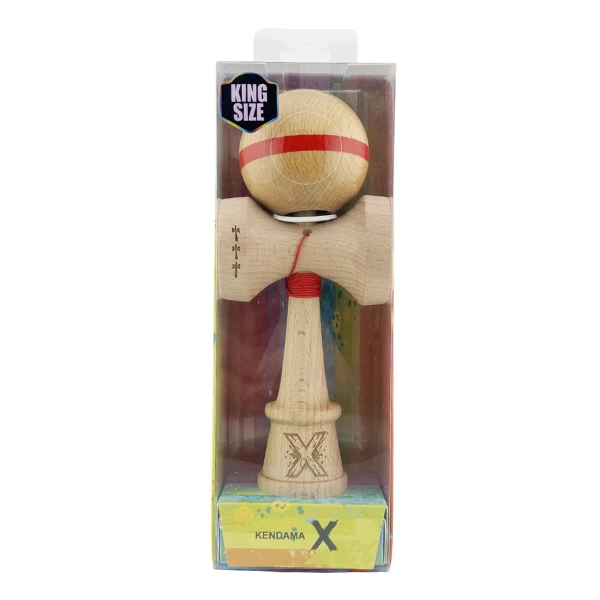 «kendama super sticky x original», rulment metalic, ața 62/65 cm, king size 7.5 x 6 x 18 cm, roșu 3