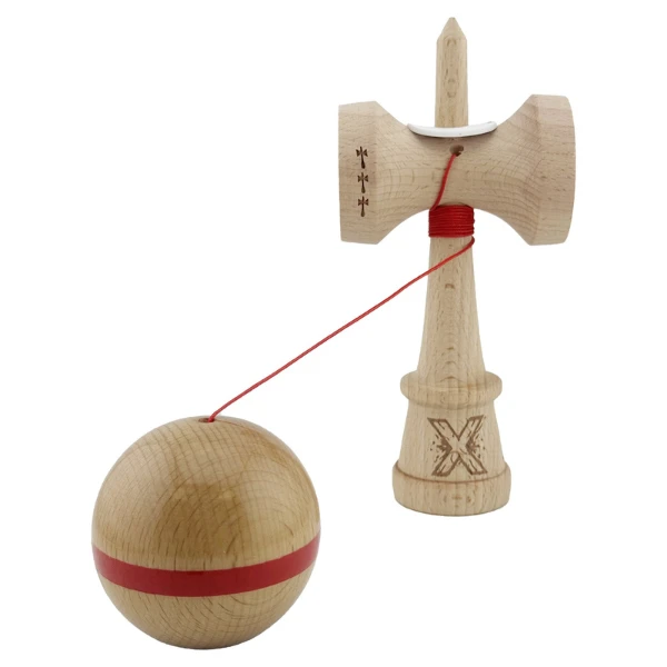 «kendama super sticky x original», rulment metalic, ața 62/65 cm, king size 7.5 x 6 x 18 cm, roșu 8