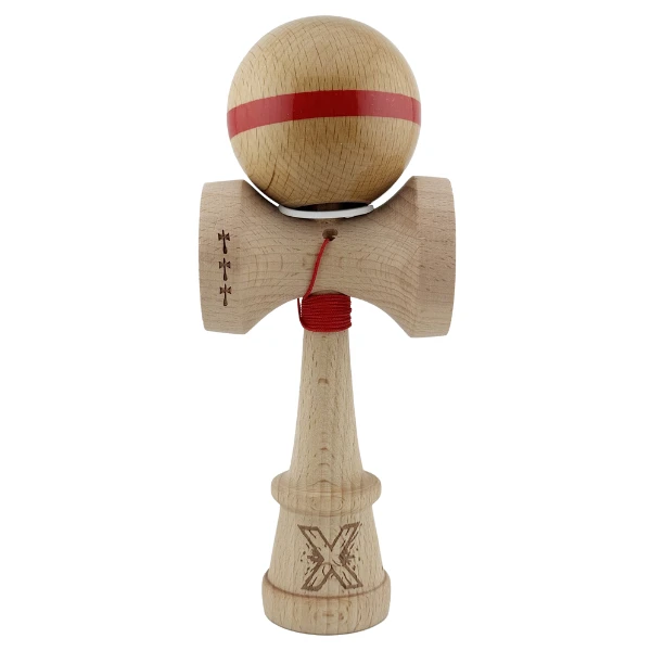 «kendama super sticky x original», rulment metalic, ața 62/65 cm, king size 7.5 x 6 x 18 cm, roșu 2
