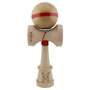«kendama super sticky x original», rulment metalic, ața 62/65 cm, king size 7.5 x 6 x 18 cm, roșu Thumbnail 3
