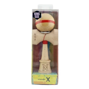 «kendama super sticky x original», rulment metalic, ața 62/65 cm, king size 7.5 x 6 x 18 cm, roșu Thumbnail 4