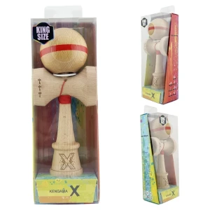 «kendama super sticky x original», rulment metalic, ața 62/65 cm, king size 7.5 x 6 x 18 cm, roșu Thumbnail 11