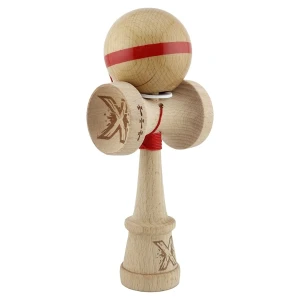 «kendama super sticky x original», rulment metalic, ața 62/65 cm, king size 7.5 x 6 x 18 cm, roșu Thumbnail 4