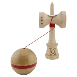 «kendama super sticky x original», rulment metalic, ața 62/65 cm, king size 7.5 x 6 x 18 cm, roșu Thumbnail 8