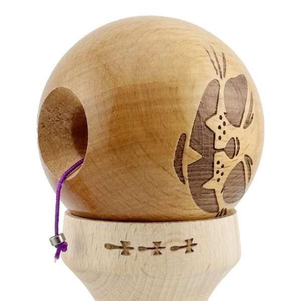 «kendama super sticky x original», rulment metalic, ața 62/65 cm, king size 7.5 x 6 x 18 cm, motan nebun 6