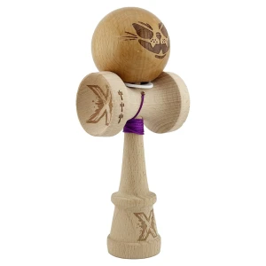 «kendama super sticky x original», rulment metalic, ața 62/65 cm, king size 7.5 x 6 x 18 cm, motan nebun Thumbnail 5