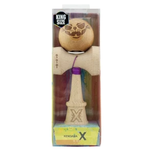 «kendama super sticky x original», rulment metalic, ața 62/65 cm, king size 7.5 x 6 x 18 cm, motan nebun Thumbnail 3