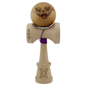 «kendama super sticky x original», rulment metalic, ața 62/65 cm, king size 7.5 x 6 x 18 cm, motan nebun Thumbnail 2
