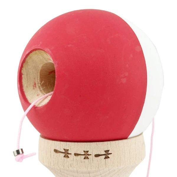 "kendama x original", profesionala, flippy, rulment metalic, ața 55 cm, cupe mari, 7 x 6 x 18 cm, alb-roșu 6