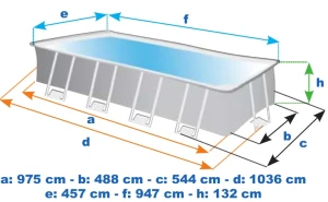 Intex piscină ultra xtr frame 975х488х132 cm,  54368l, cadru metalic Thumbnail 5