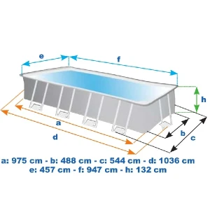 Intex piscină ultra xtr frame 975х488х132 cm,  54368l, cadru metalic Thumbnail 12
