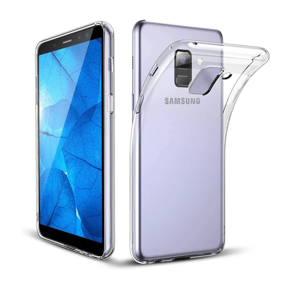 Чехол helmet tpu для samsung a8 plus (2018), прозрачный 2
