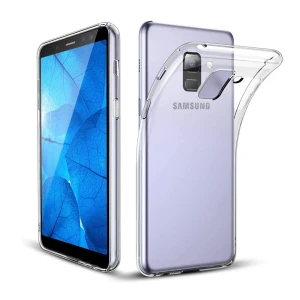 Чехол helmet tpu для samsung a8 plus (2018), прозрачный Thumbnail 2