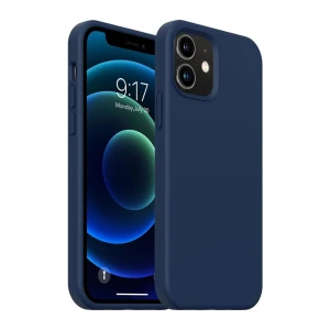 Helmet case liquid silicone iphone 12 mini, navy blue