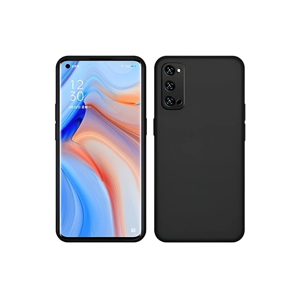Helmet case liquid silicone oppo reno 4 pro 5g, black 2