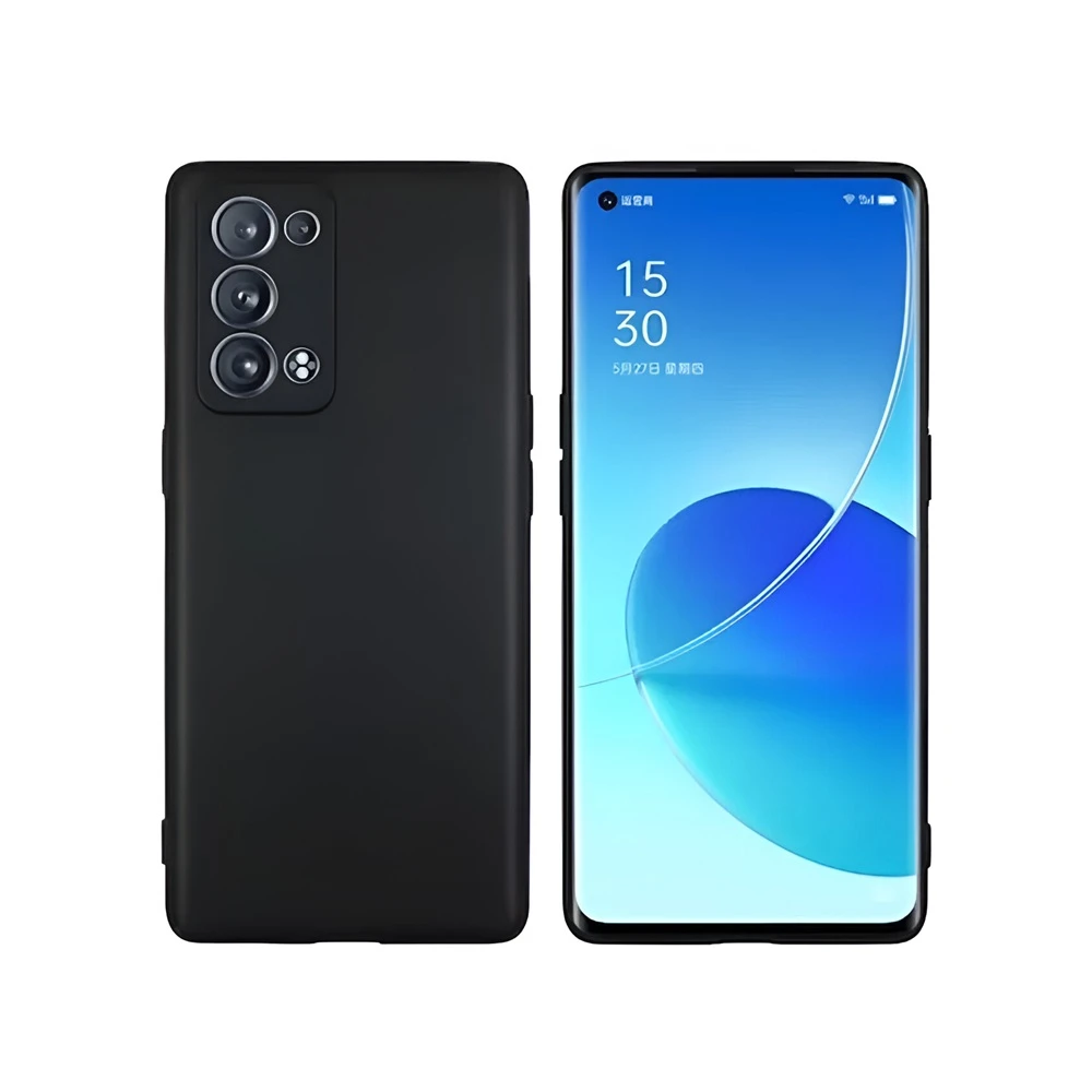 Helmet case liquid silicone oppo reno 6 pro 5g(snapdragon), black 2