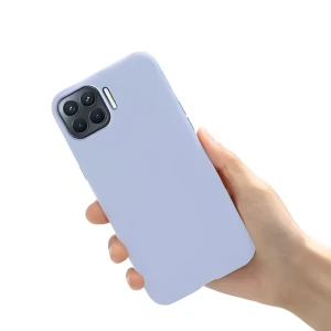 Helmet case liquid silicone oppo reno 4 lite, purple
