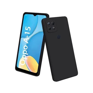 Helmet case liquid silicone oppo a15/15s, black