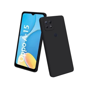 Helmet case liquid silicone oppo a15/15s, black
