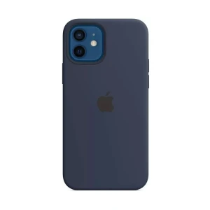 Чехол liquid silicone для iphone 12 mini, синий
