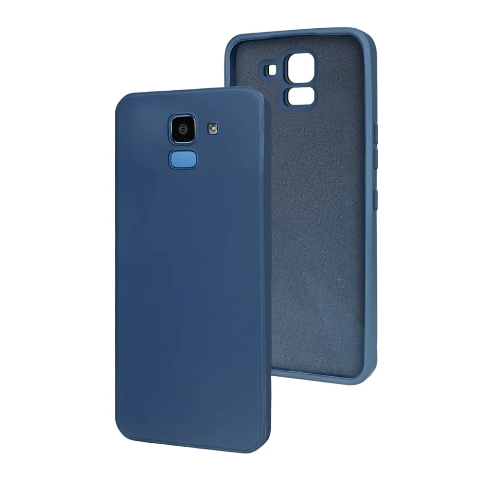 Чехол helmet tpu suede для samsung j6 (2018), темно-синий 2