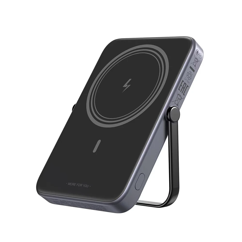 Ugreen power bank uno series магнитный беспроводной с подставкой 5000mah, 7.5/20w, космический серый 2