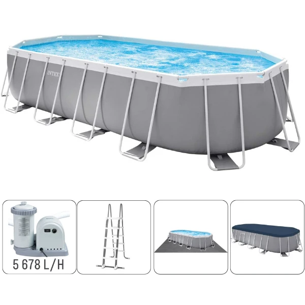 Intex piscină prism frame oval  503x274x122сm, 13365l, cadru metalic 2