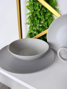Набор тарелок и кружек 16 шт., керамика – dinner set, серо-бежевый (s211--29) Thumbnail 2