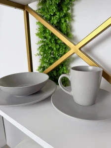 Набор тарелок и кружек 16 шт., керамика – dinner set, серо-бежевый (s211--29) Thumbnail 3