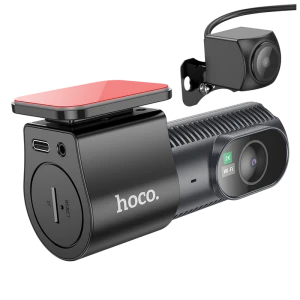 Комплект видеорегистраторов передней и задней панели автомобиля hoco dv8, черный