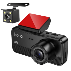 Комплект видеорегистраторов передней и задней панели автомобиля hoco dv15, черный Thumbnail 10