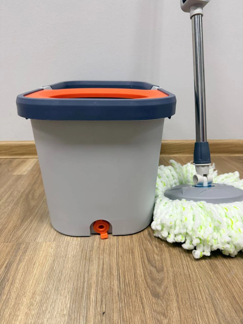 Швабра с ротационным ведром, микрофибра + металлическая ручка (xyj-x2) 4