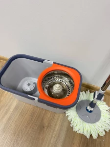 Швабра с ротационным ведром, микрофибра + металлическая ручка (xyj-x2) Thumbnail 7