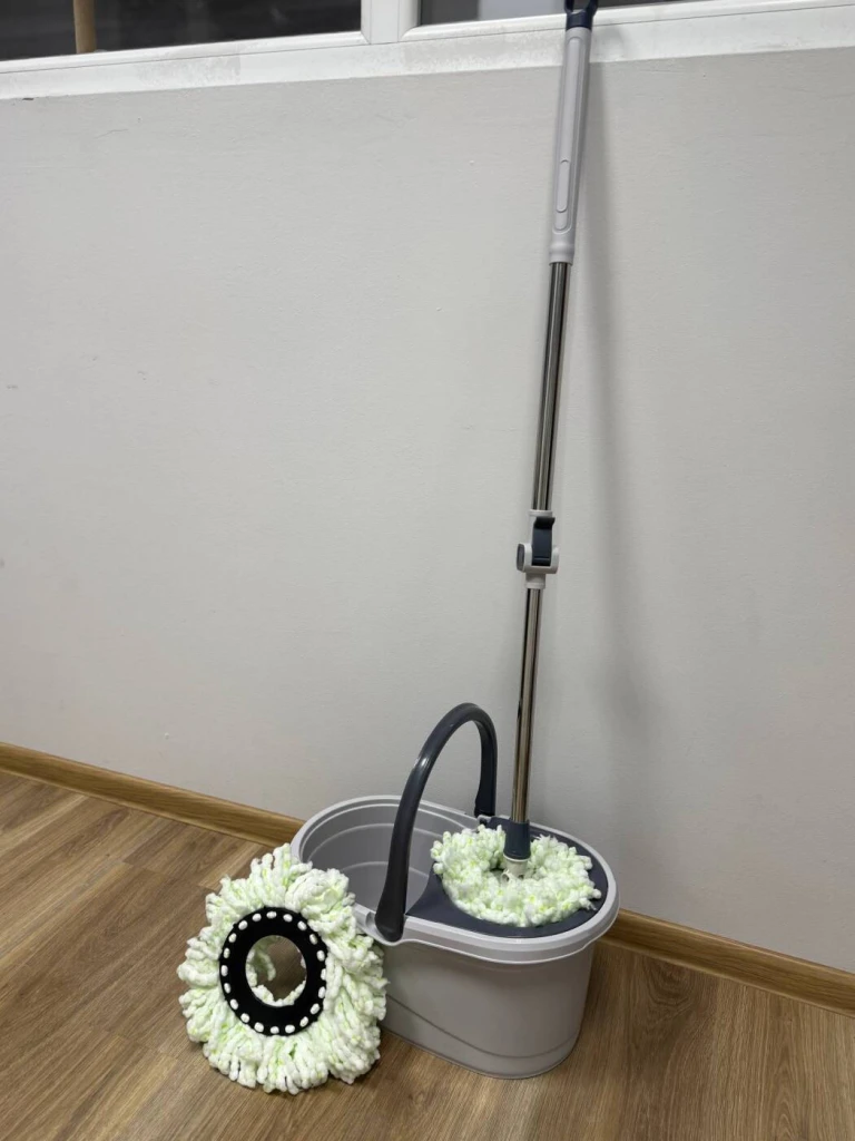 Ротационный набор швабра с ведром и отжимом из нержавеющей стали (xyj-v6) 3