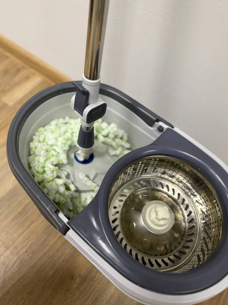 Ротационный набор швабра с ведром и отжимом из нержавеющей стали (xyj-v6) 6