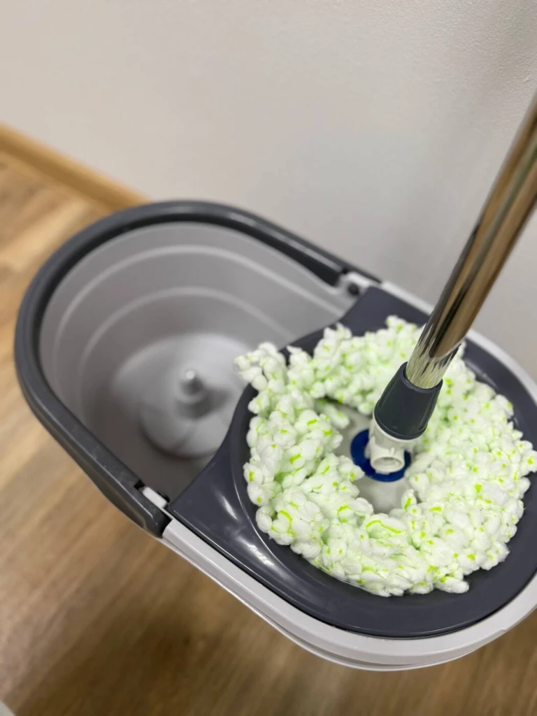 Ротационный набор швабра с ведром и отжимом из нержавеющей стали (xyj-v6) 8