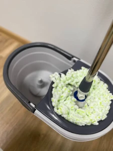 Ротационный набор швабра с ведром и отжимом из нержавеющей стали (xyj-v6) Thumbnail 8