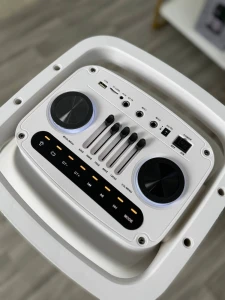 Портативная беспроводная колонка vpower 1800 вт с rgb led-подсветкой и 2 микрофонами (vp001) Thumbnail 3