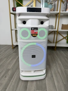 Портативная беспроводная колонка vpower 1800 вт с rgb led-подсветкой и 2 микрофонами (vp001) Thumbnail 6