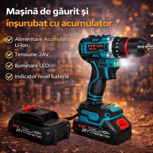 Masina de gaurit si insurubat cu acumulator 24v (lcd-6809) Thumbnail 1