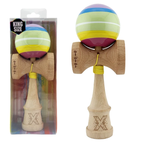 "kendama x original", profesionala, flippy, rulment metalic, ața 55 cm, cupe mari, 7.5 х 6 х 18 cm, multicoloră 2