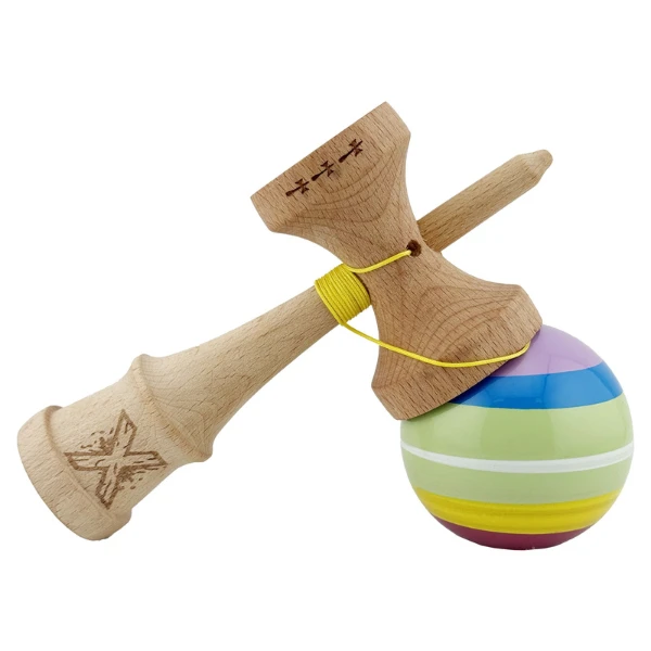 "kendama x original", profesionala, flippy, rulment metalic, ața 55 cm, cupe mari, 7.5 х 6 х 18 cm, multicoloră 5