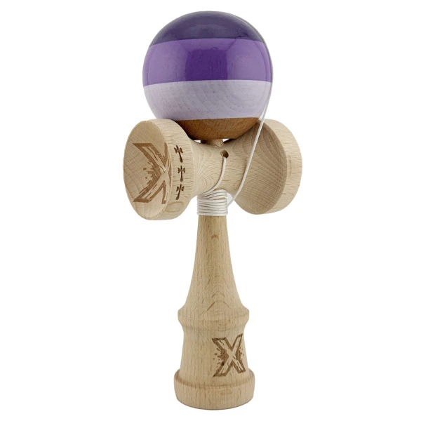 "kendama flippy x original", profesională, rulment metalic, ața 55 cm, ultra aderent, cupe mari, 7 х 6 х 18 cm, violet-liliac 4